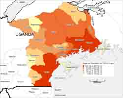 map uganda census 1959